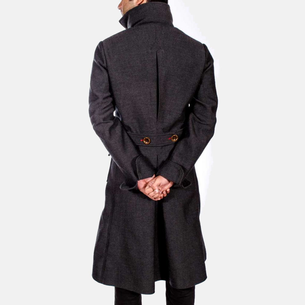 Mens Detective Wool Peacoat