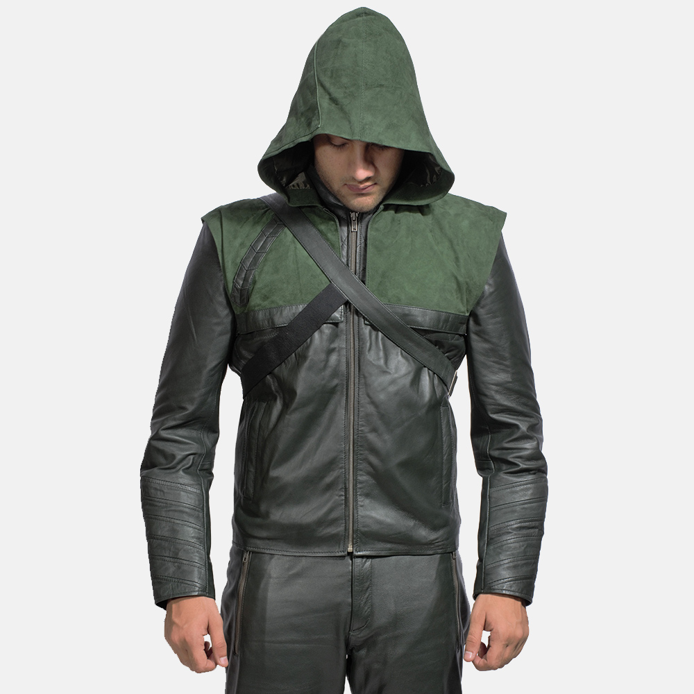 mens leather jacket with hoodie insert